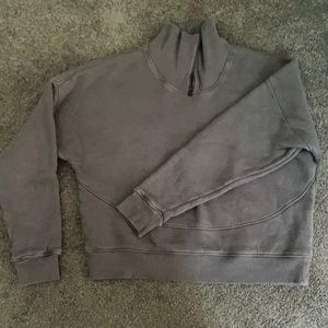 Outdoor Voices Nimbus 1/4 Zip sweatshirt in basalt